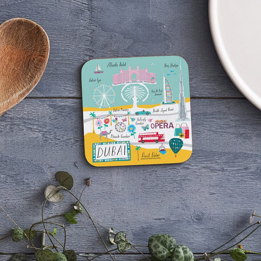 Dubai Illustrated Coasters by Jessica Hogarth