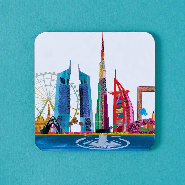 Dubai Illustrated Print by Jessica Hogarth