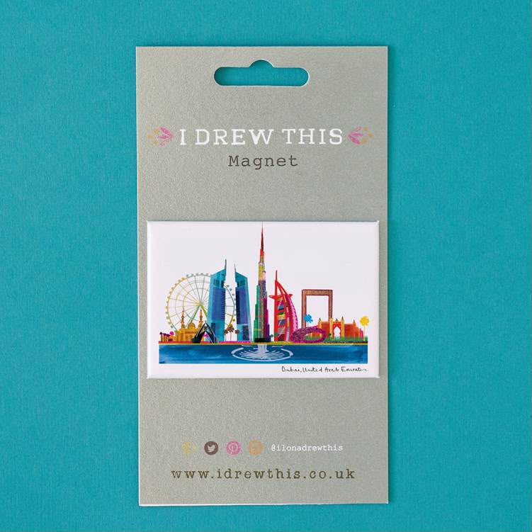Dubai Illustrated Print by Jessica Hogarth