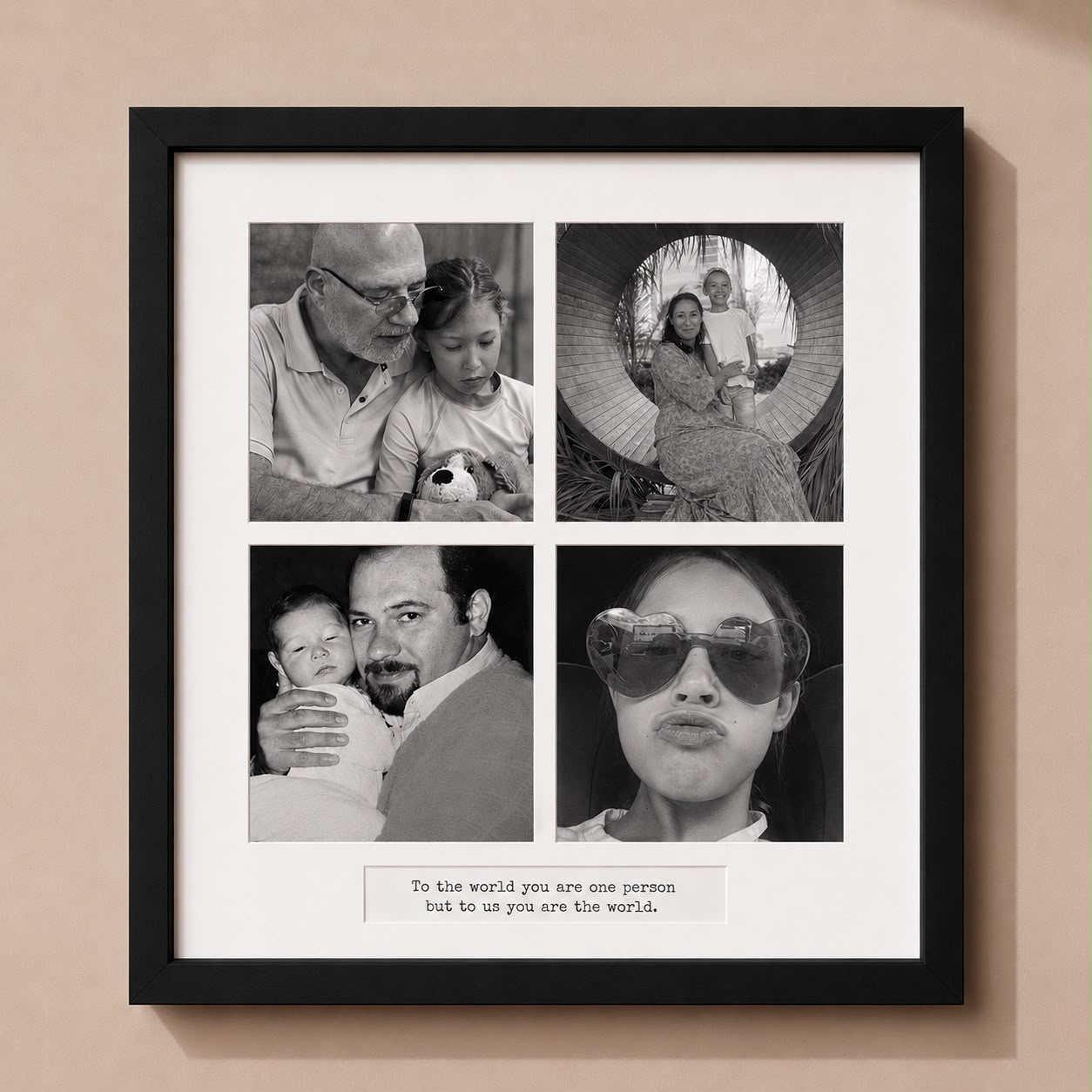 Personalised Family Photo Collage Frame | 40 x 40 cm