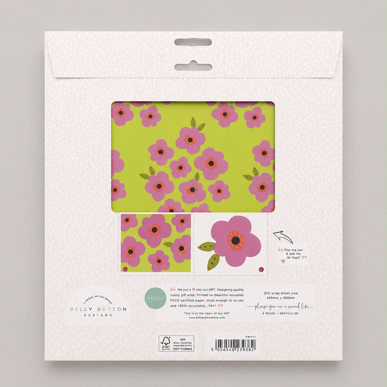 Luxury floral gift wrap set