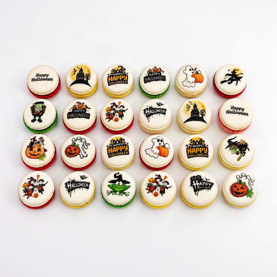 Halloween Macaroon Treats – Tray of 65