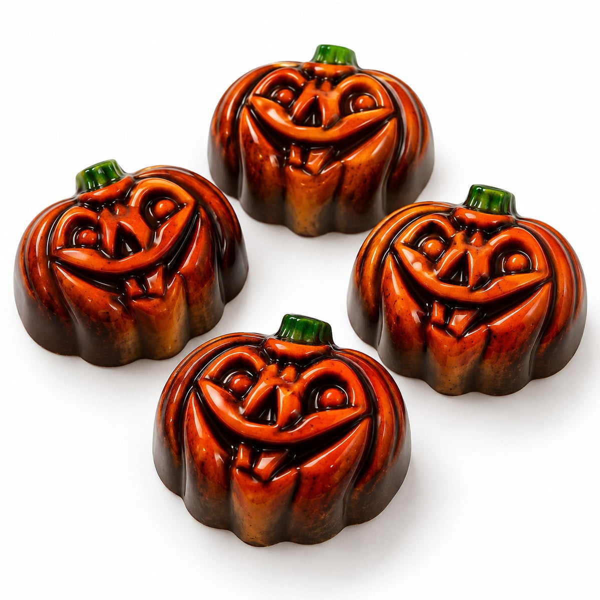 Halloween Chocolate Pumpkins – Pistachio Gianduja