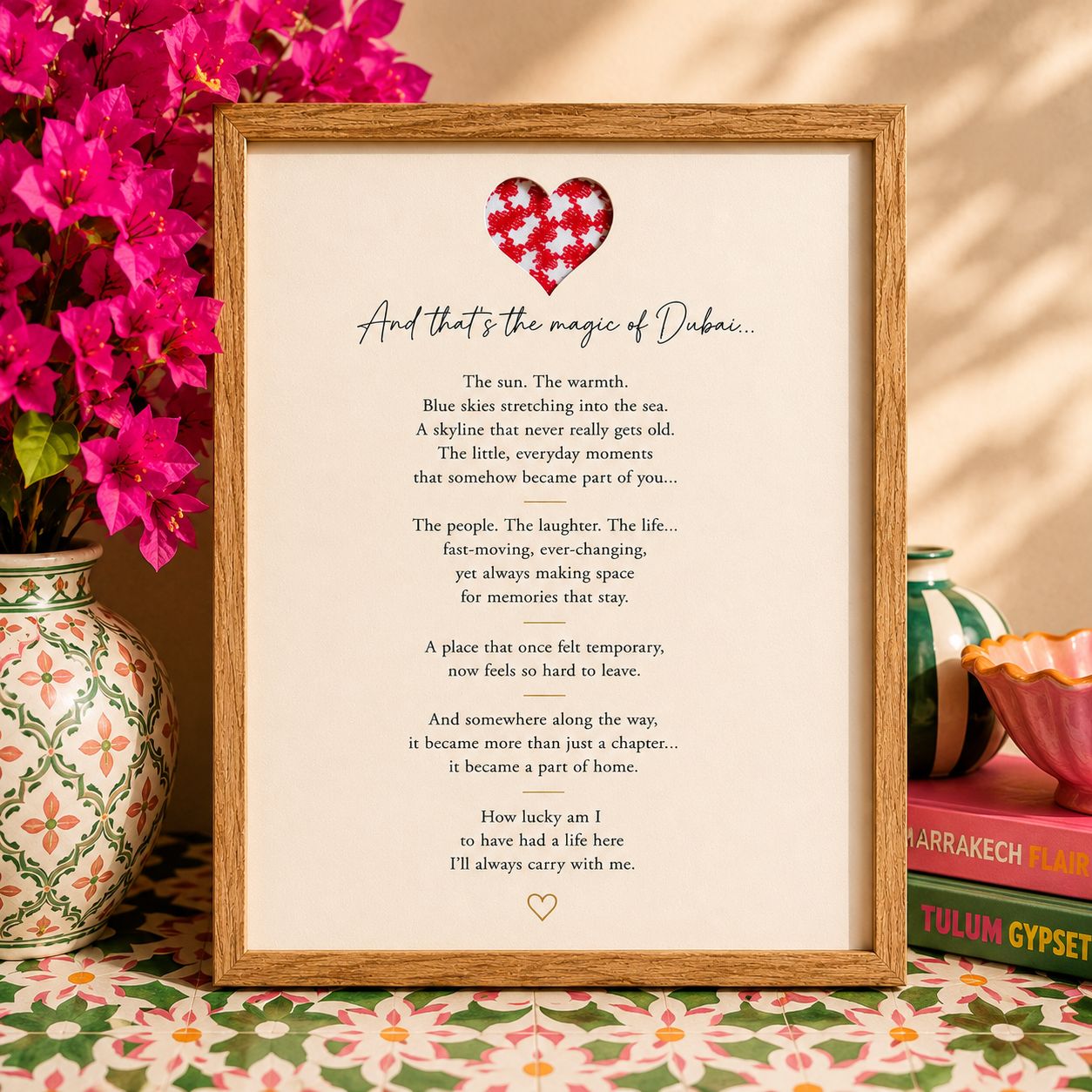 The Leaving Keepsake A4 Dubai Print