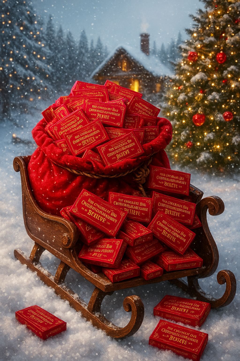 Christmas Chocolate Bar with Magical Ticket