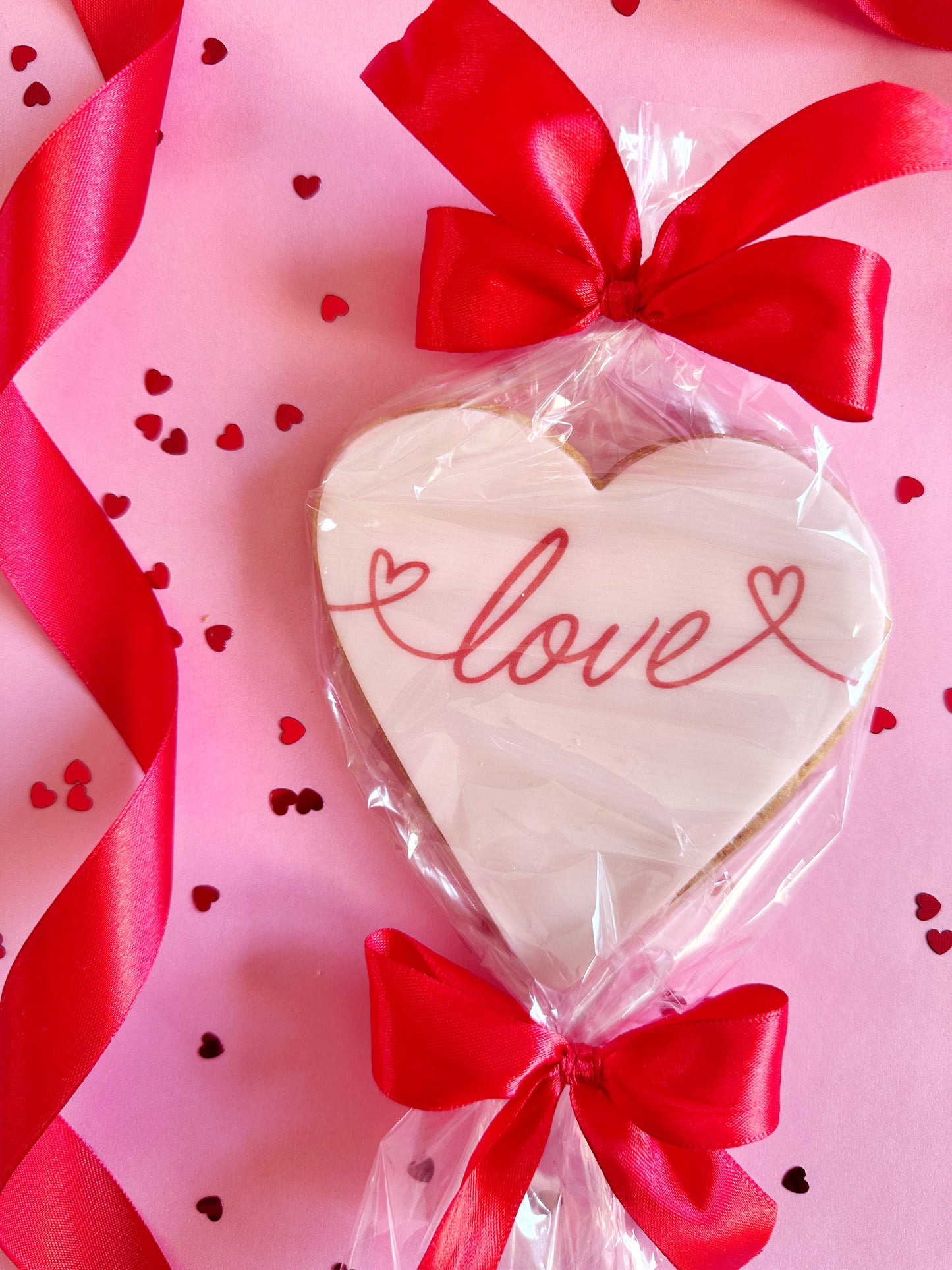 Valentine's Love Heart Cookie - 10cm x 10cm