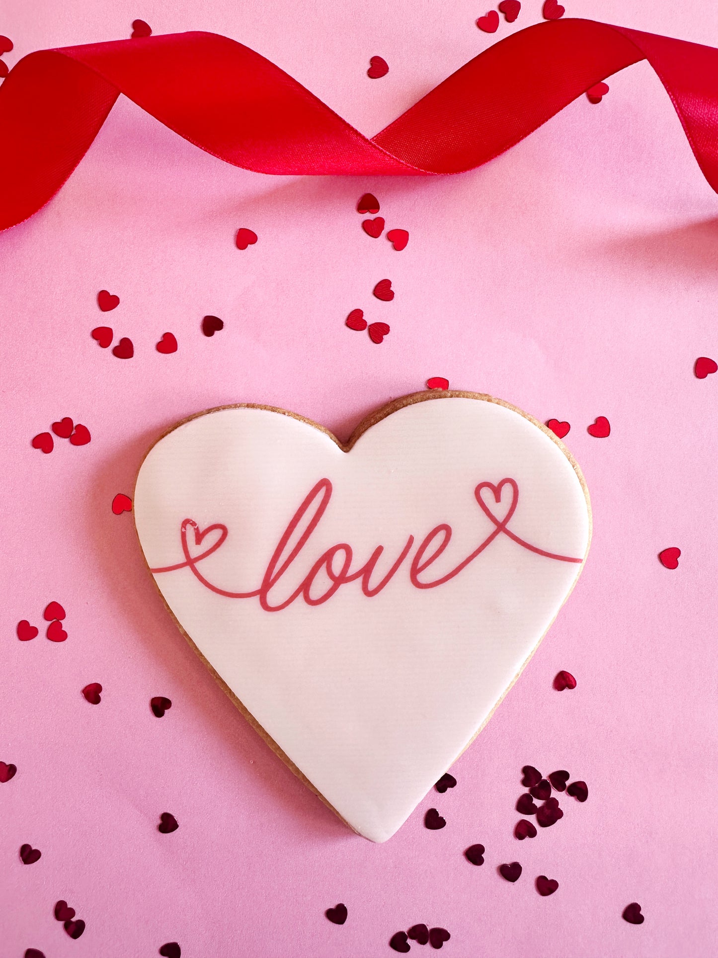 Valentine's Love Heart Cookie - 10cm x 10cm