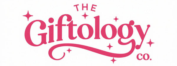 Logo of The Giftology Co. with pink text on a white background